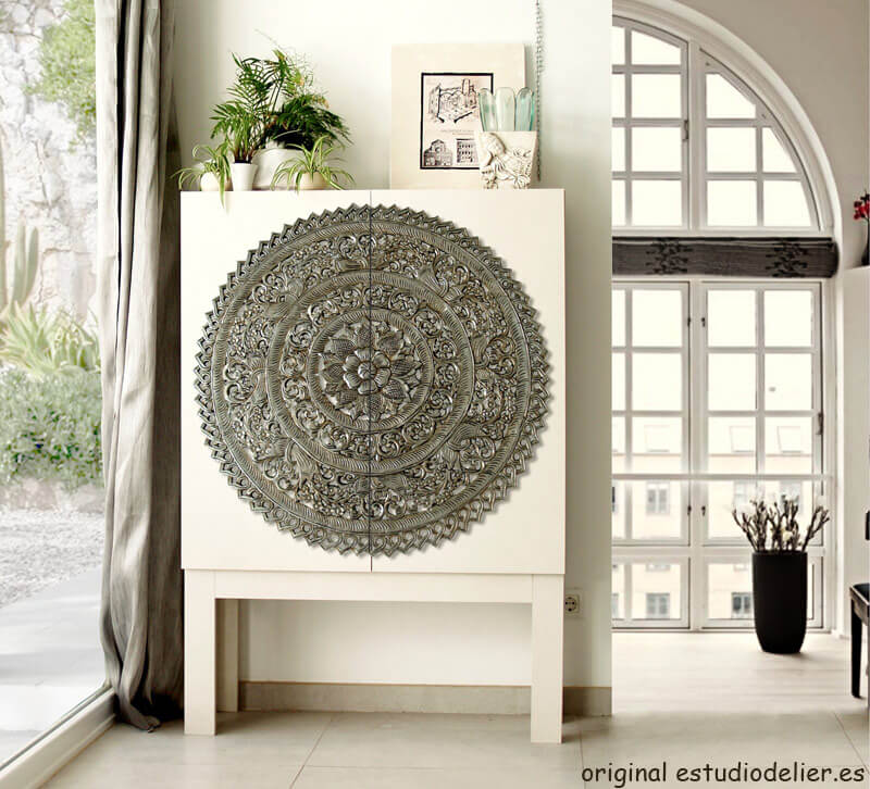 Mandala de Madera - Decoración del Hogar - Feng Shui