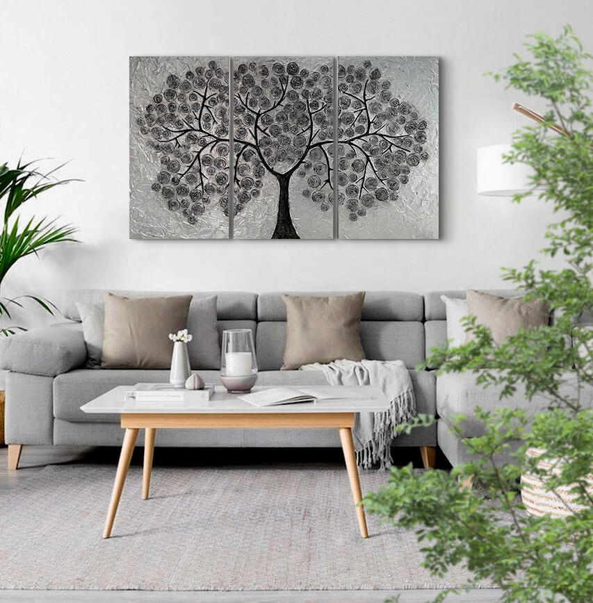 cuadro arbol de la vida para el sofa salon